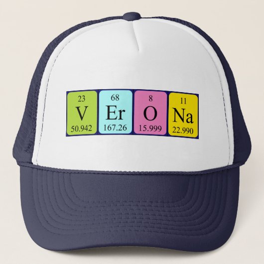 Verona定期的なテーブル名hat キャップ (正面)