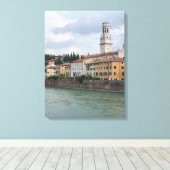 Verona Cathedralビューのキャンバス印刷 キャンバスプリント (インサイチュ (ウッドフロア))