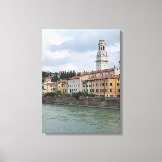 Verona Cathedralビューのキャンバス印刷 キャンバスプリント (正面)