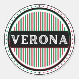 Verona City Pride Emblem – Italian Identity ラウンドシール