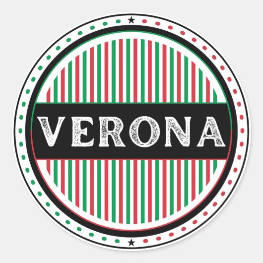 Verona City Pride Emblem – Italian Identity ラウンドシール (正面)