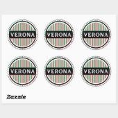 Verona City Pride Emblem – Italian Identity ラウンドシール (シート)