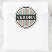 Verona City Pride Emblem – Italian Identity ラウンドシール (バッグ)