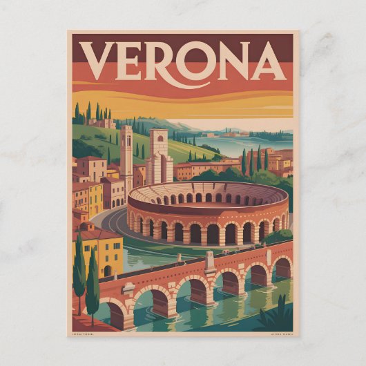 Verona Italy vintage ポストカード (正面)