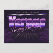 Verona Name Vorname lila Postkarte Geburtstag ポストカード (正面)