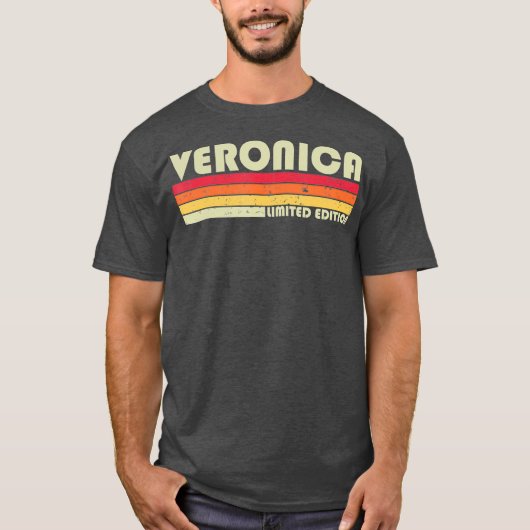 VERONICAギフト名パーソナライズされたレトロヴィンテージ Tシャツ (正面)