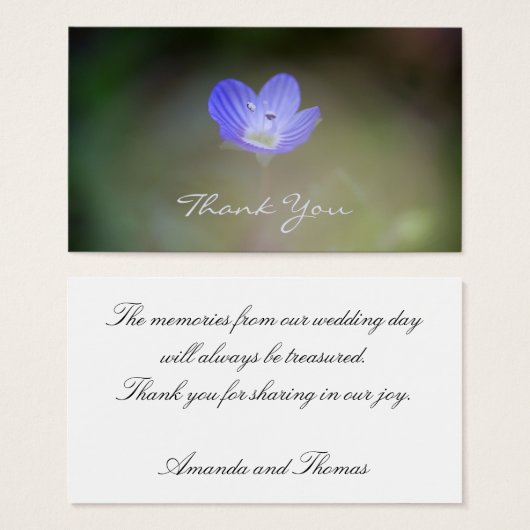 Veronicaマクロサンキューカード (正面&裏面)