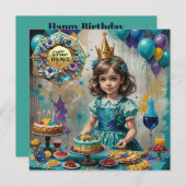 VERONICA ～誕生日カード～ターコイズ (正面/裏面)