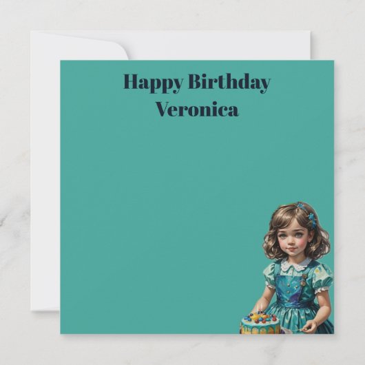 VERONICA ～誕生日カード～ターコイズ (裏面)