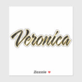 Veronica black gold Lettering Aufkleber Sticker シール (シート)