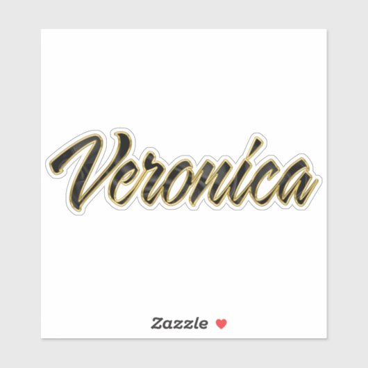 Veronica black gold Lettering Aufkleber Sticker シール (シート)