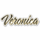 Veronica black gold Lettering Aufkleber Sticker シール (正面)