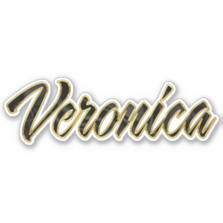 Veronica black gold Lettering Aufkleber Sticker シール
