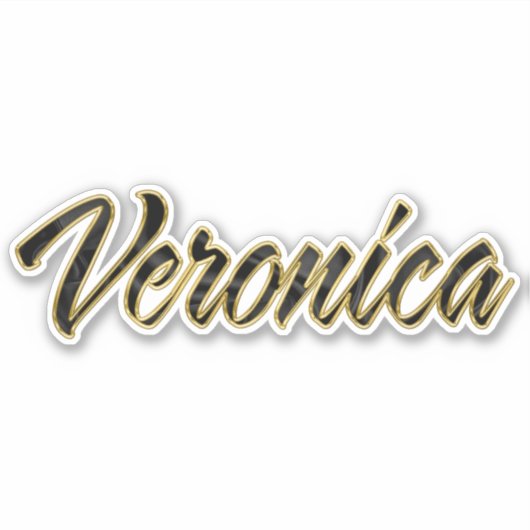 Veronica black gold Lettering Aufkleber Sticker シール (正面)
