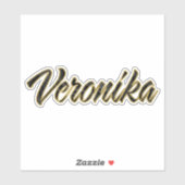 Veronika black gold Lettering Aufkleber Sticker シール (シート)