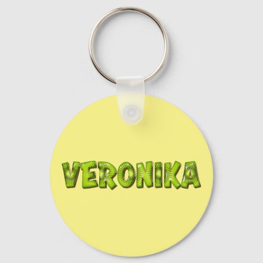 Veronika Name Kiwi Design Schlüsselanhänger キーホルダー (正面)