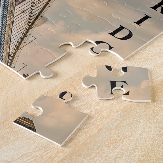 Verrazano橋写真 ジグソーパズル (側面)