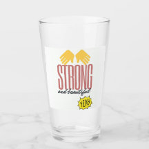 Verre à Cocktail Motivante – Design "Strong and Be
