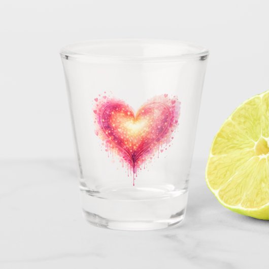 Verre à shot cœur artistique ショットグラス (正面)