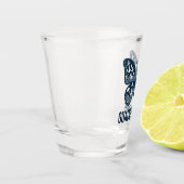 Verre à shot Guadeloupe – Motif papillon et ancres ショットグラス (左)