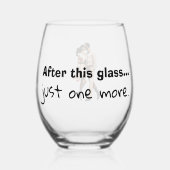 Verre à vin humoristique ステムなしワイングラス (正面)