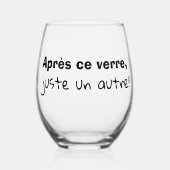 Verre à vin humoristique ステムなしワイングラス (正面)