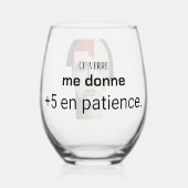 Verre à vin humoristique ステムなしワイングラス (正面)