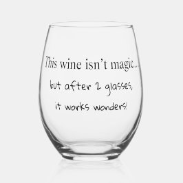 Verre à vin humoristique ステムなしワイングラス