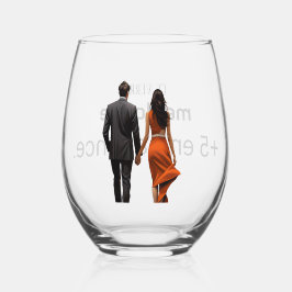 Verre à vin humoristique ステムなしワイングラス