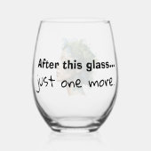 Verre à vin humoristique ステムなしワイングラス (正面)