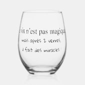 Verre à vin humoristique ステムなしワイングラス (正面)