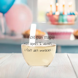 Verre à vin humoristique ステムなしワイングラス