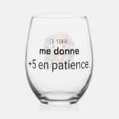 Verre à vin humoristique ステムなしワイングラス (正面)