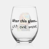 Verre à vin humoristique ステムなしワイングラス (正面)