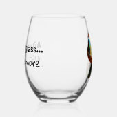 Verre à vin humoristique ステムなしワイングラス (左)