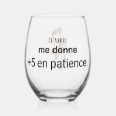 Verre à vin humoristique ステムなしワイングラス (正面)