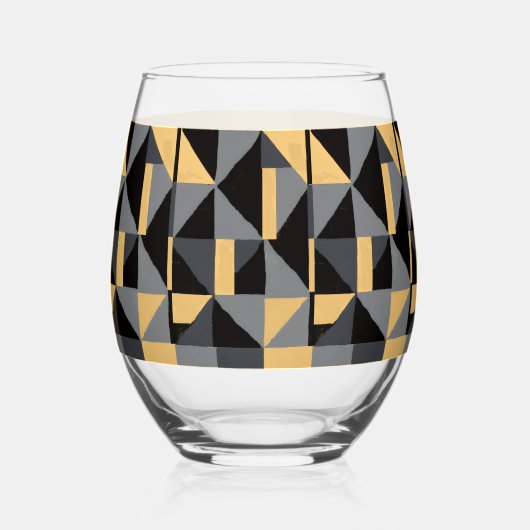 Verre à Vin Sans Pied Géométre Moderne ステムなしワイングラス (正面)