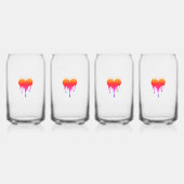 Verre Canette Drinkware Set - Small hearts, big bu ガラス缶 (裏面)