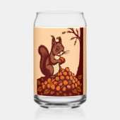 🐿️ Verre Forme Canette Écureuil d'Automne – Verre ガラス缶 (裏面)