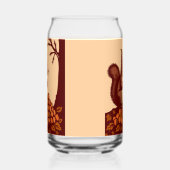 🐿️ Verre Forme Canette Écureuil d'Automne – Verre ガラス缶 (左)