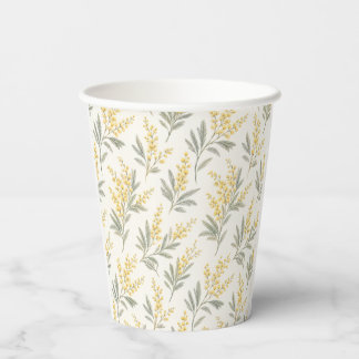 Verre jetable en carton jaune 紙コップ