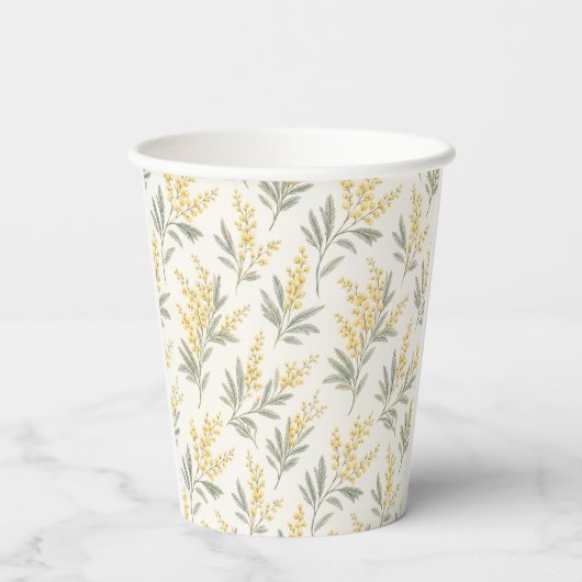 Verre jetable en carton jaune 紙コップ (裏面)