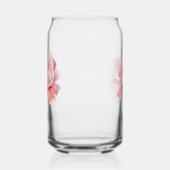Verre personnalisé Pivoine Aquarelle Rose ガラス缶 (左)