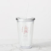 Verre personnalisé Pivoine aquarelle rose prénom アクリルタンブラー (裏面)