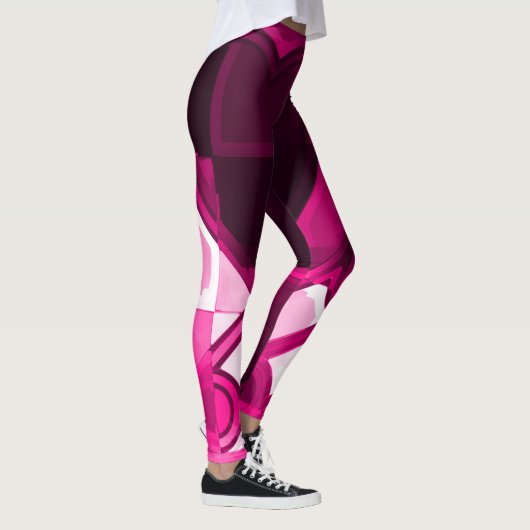 Verrücktes Patchwork Purpur レギンス (右)