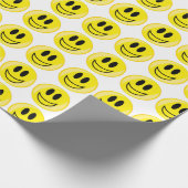 Verryハッピースマイリーフェイスボタン分離 ラッピングペーパー (角)