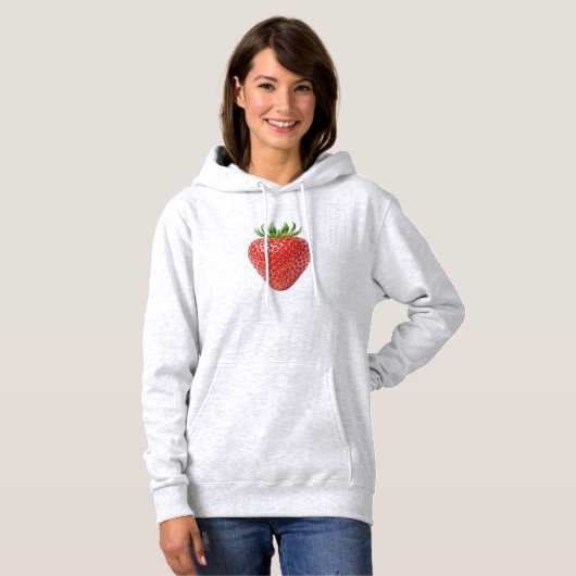verry kind Strawberry Lover Quote Basic Hooded  パーカ (正面フル)