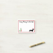 Verry Merry Christmas Dachshandリストへ ポストイット (デスク上)