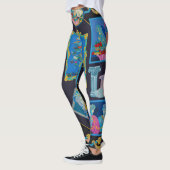 Versace picassoコレクションパターンレギンス レギンス (左)