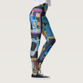Versace picassoコレクションパターンレギンス レギンス (右)